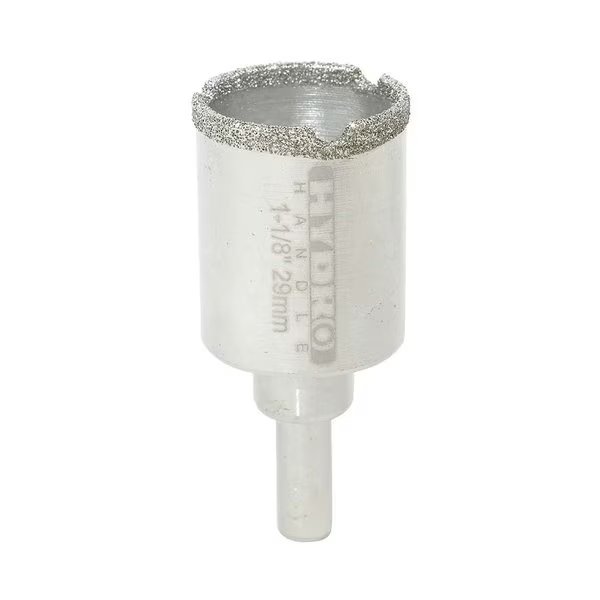 1-1/8 Inch Electroplated Diamond Bit 8 mm Shank, Hydro Handle, Mfr#: HH118BIT