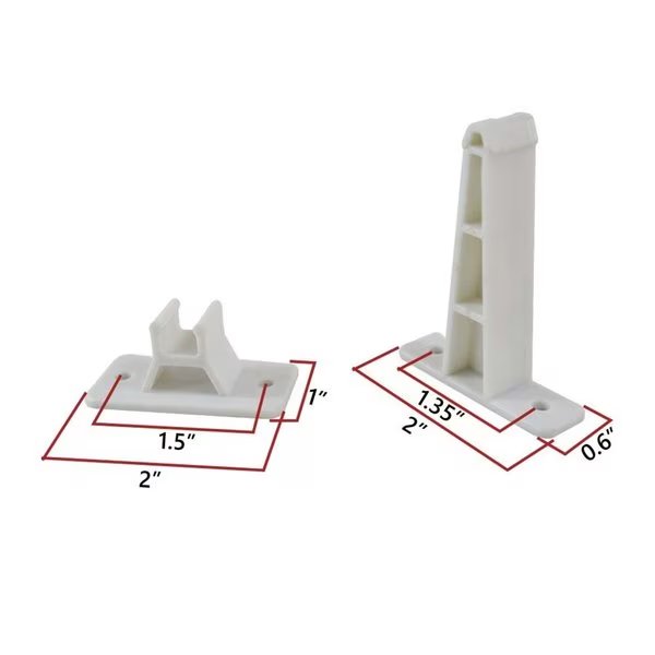 3-Inch Plastic Clip Entry Door Holder for RV Trailer - White, Superior Electric, Mfr#: RVA1616