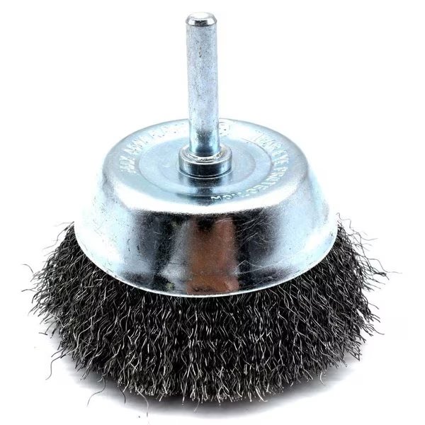 2" Wire Cup Brush 1/4" Shank - Coarse Crimped Wire 4500 RPM, Superior Steel, Mfr#: S1841