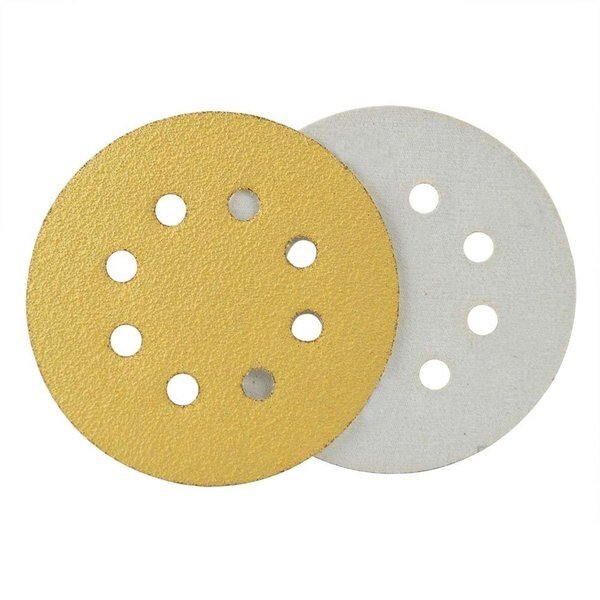 240 Grit 5 Inch Diameter 8-Hole Hook & Loop Sanding Paper (Ceramic Aluminum Oxide), PK 25, Superior Pads And Abrasives, Mfr#: SD584H
