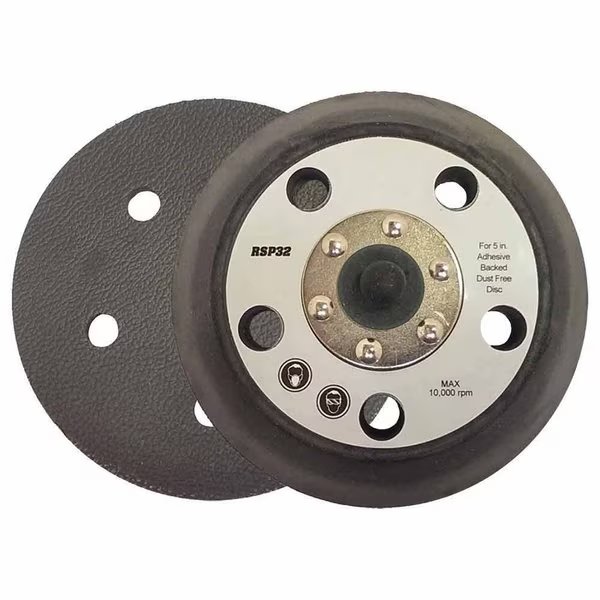 5" Dia - 5/16"-24 UNF Threaded Shaft PSA/Adhesive Back Sander Pad 5 Vacuum Holes, Superior Pads And Abrasives, Mfr#: RSP32