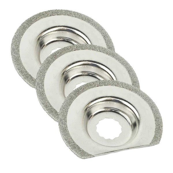 63mm Semi Round Electroplated Diamond Grout Blade, 8mm Offset Mount, PK 3, Versa Tool, Mfr#: SB3O-D