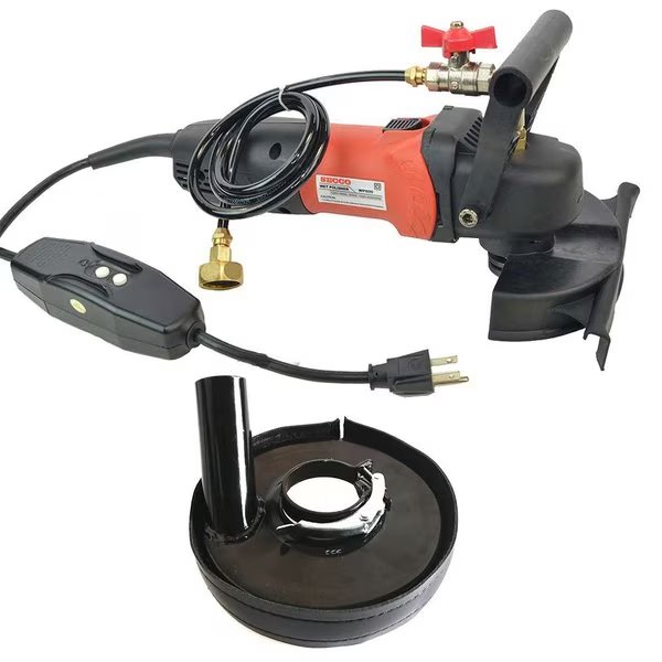 4" Var Spd 110V, 1000-4000 RPM Wet Polisher & Grinder 800 Watt 5/8" x 11 Spindle w/Dust Shroud, Hardin, Mfr#: WVDGRIN