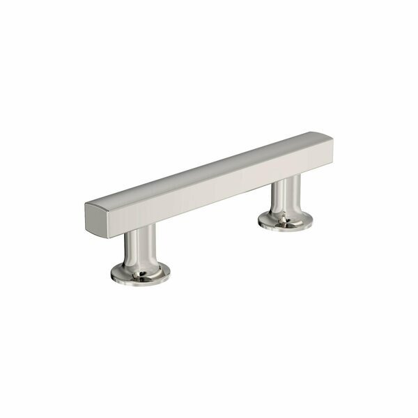 Everett 3 inch 76mm Center-to-Center Polished Nickel Cabinet Pull, Amerock, Mfr#: BP37103PN