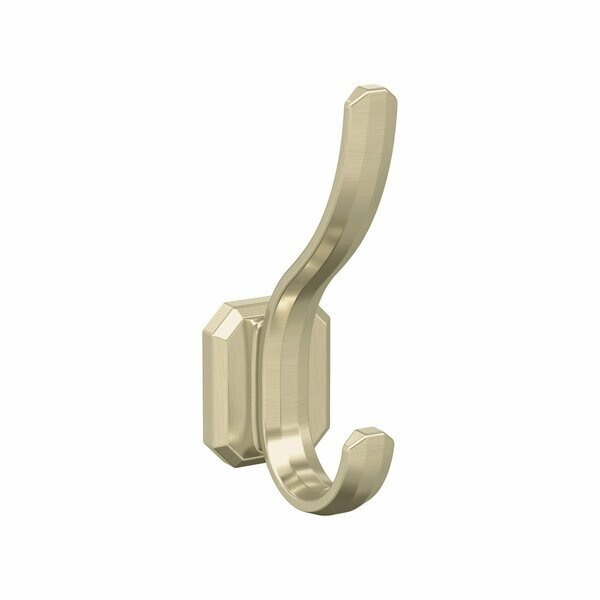 Granlyn Transitional Double Prong Golden Champagne Wall Hook, Amerock, Mfr#: HBX36693BBZ