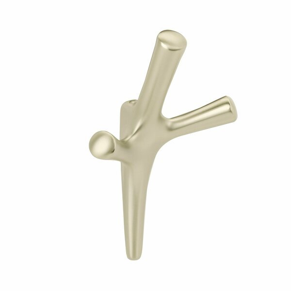 Kodiak Contemporary Triple Prong Golden Champagne Wall Hook, Amerock, Mfr#: HBX37016BBZ