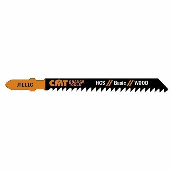 JIG SAW BLADES WOOD/COARSE STRAIGHT, 5 Pack, 5PK, Cmt Orange Tools, Mfr#: JT111C-5