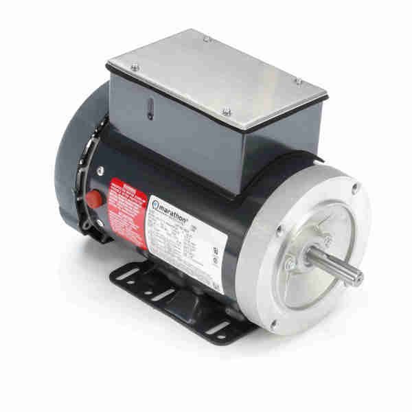 2 Hp Pressure Washers Motor, 1 Phase, 3600 Rpm, Marathon, Mfr#: K615