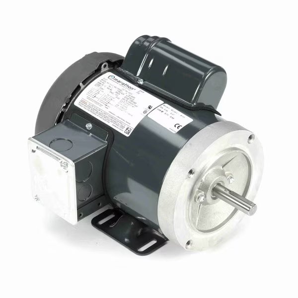 General Purpose Motor, 0.75 HP, 1 phase, 1800 RPM, 115/208-230 V, 56C Frame, TEFC, Marathon, Mfr#: G572