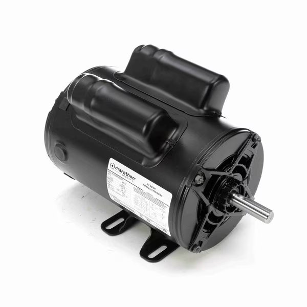 Air Compressor Motor, 2 HP, 1 phase, 3600 RPM, 115/230 V, 56 Frame, ODP, Marathon, Mfr#: 9035