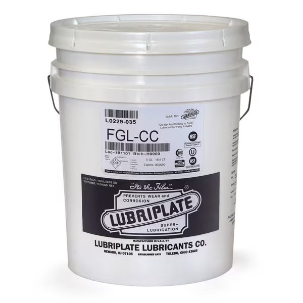 Fgl-Cc, 35 Lb Pail, H-1/Food Grade White Grease For Auto Lube Systems On Can Seamers, Lubriplate, Mfr#: L0229-035