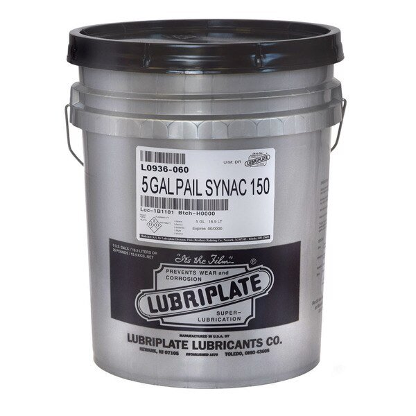 Synac-150, 5 Gal Pail, Diester Synthetic Air Compressor Fluid, Iso-150, Lubriplate, Mfr#: L0936-060