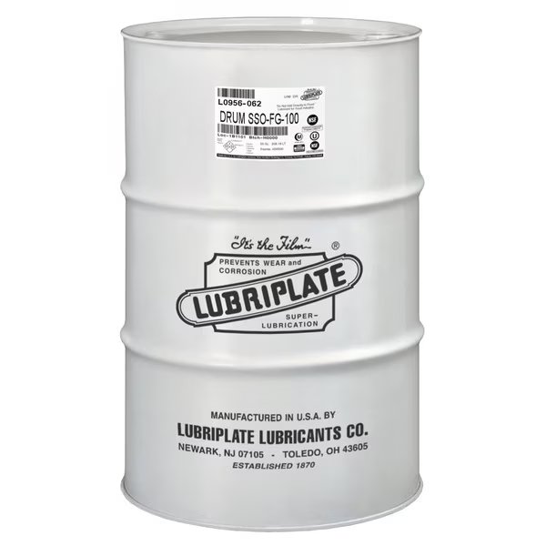 Sso-Fg 100, Drum, H-1/Food Grade Synthetic Fluid For Can Seamer/Closers, Iso-100, Lubriplate, Mfr#: L0956-062