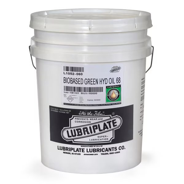 5 gal Pail, Hydraulic Oil, 68 ISO Viscosity, 20 SAE, Lubriplate, Mfr#: L1052-060