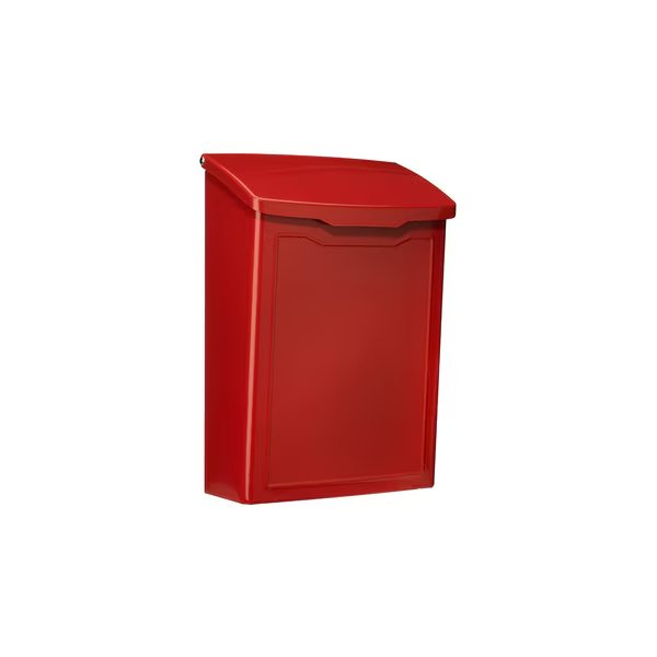 Architectural Mailboxes Marina Galvanized Steel Wall Mount Mailbox, 2681R, Red, Small Capacity, Architectural Mailboxes, Mfr#: 2681R