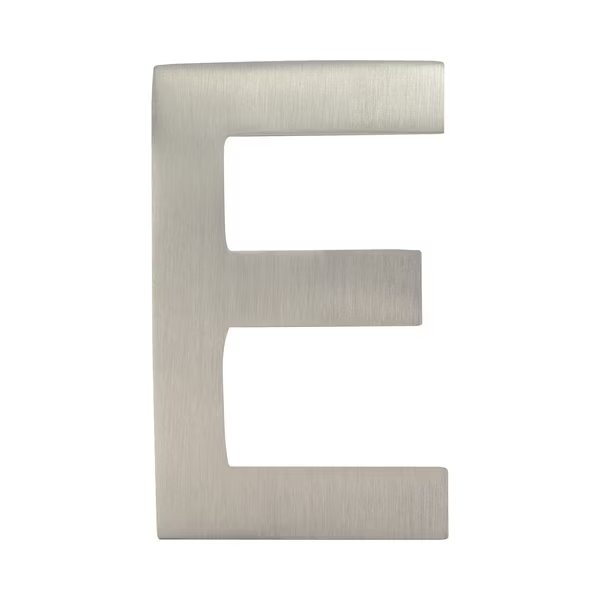 Brass 4 inch Floating House Letter Satin Nickel E, Architectural Mailboxes, Mfr#: 3582SN-E
