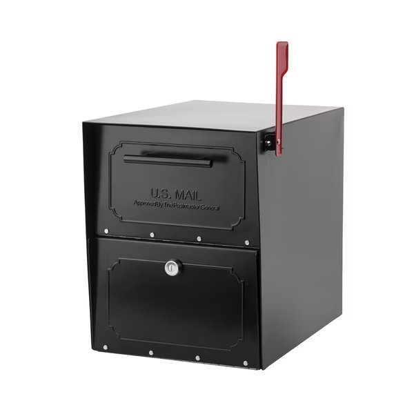 Oasis TriBolt Steel Extra Large Locking Post Mount Mailbox, Compatibility Code H, 620020B-10, Black, Architectural Mailboxes, Mfr#: 620020B-10