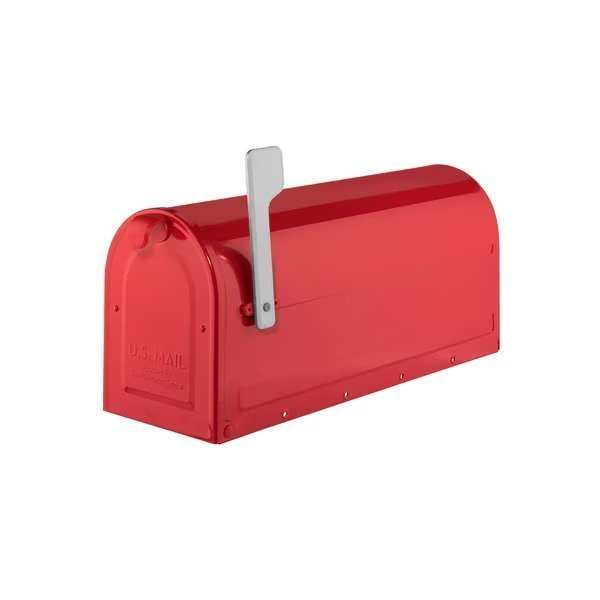 MB1 Galvanized Steel Post Mount Mailbox, Compatibility Code F, 7600R, Red, Medium Capacity, Architectural Mailboxes, Mfr#: 7600R