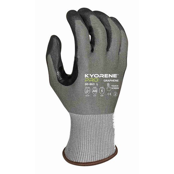 18g  Graphene Liner with Polyurethane Coating (L) PK Gloves, Kyorene Pro, Mfr#: 00-863 (L)