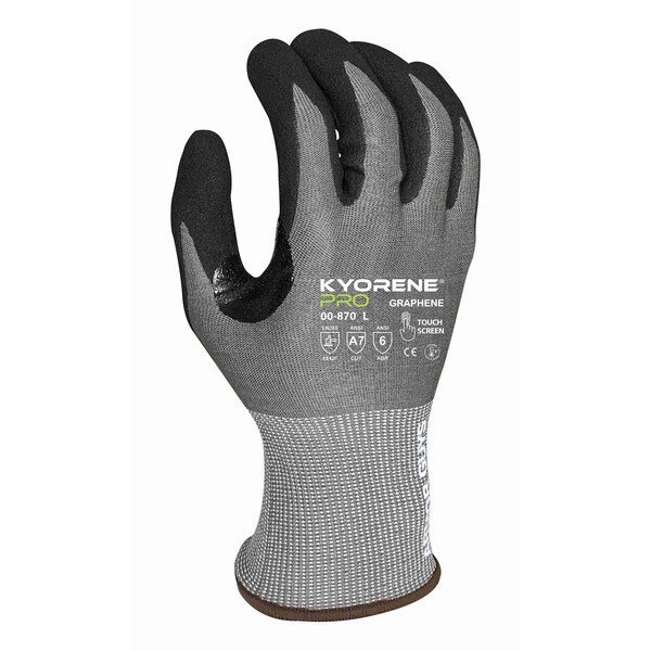 18g  Graphene Liner with Black HCT MicroFoam Nitrile Palm Coating (S) PK Gloves, Kyorene Pro, Mfr#: 00-870 (S)