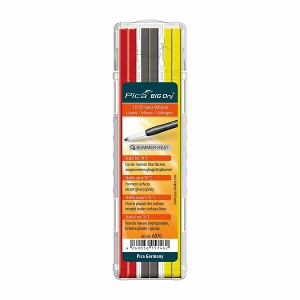 Big Dry Summer Refill Leads for Hot Environments, 12PK, Pica, Mfr#: 6070/SB