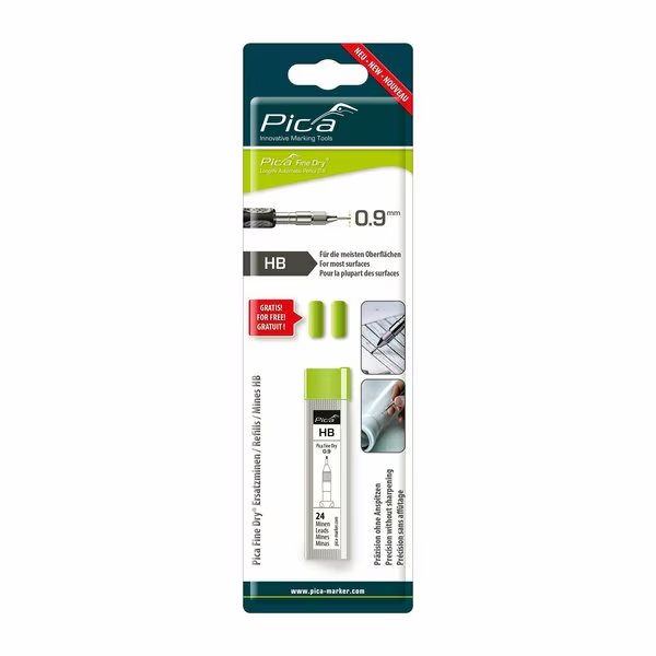 Fine Dry Set of 24 HB graphite Refill Leads, 24PK, Pica, Mfr#: 7030/SB