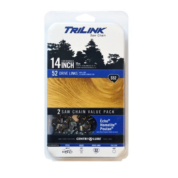 Chainsaw Chain 3/8 LP Semi-Chisel .050 52DL 2 for Worx WG305;, Trilink, Mfr#: CL15052X2TL2
