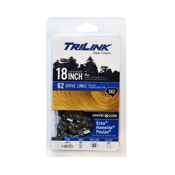 Chainsaw Chain 3/8 LP Semi-Chisel .050 62DL for Echo CS30 S62-91PX;, Trilink, Mfr#: CL15062TL2