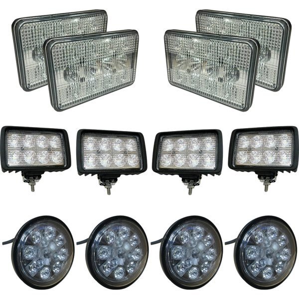 12V Complete LED Light Kit For John Deere 9100, 9300T Off-Road Light;, Tiger Lights, Mfr#: JDKit-7
