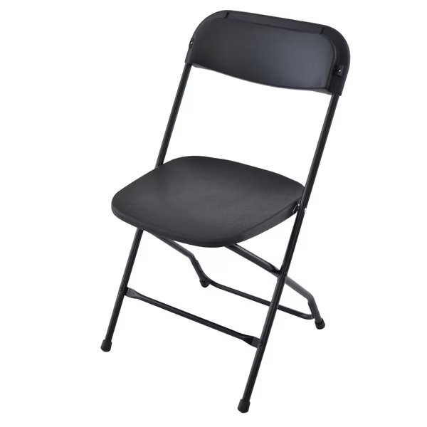 TitanPRO™ Plastic Folding Chair, Black, Atlas Commercial Products, Mfr#: PFC2BK
