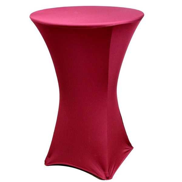 Spandex Fitted Stretch Table Cover for 30" Cocktail Table, Burgundy, Atlas Commercial Products, Mfr#: SP-CTC-20
