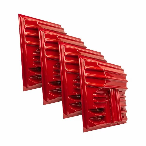 T'Fusor Red, 4PK, Auralex Acoustics, Mfr#: F'Fusor Red 4PK