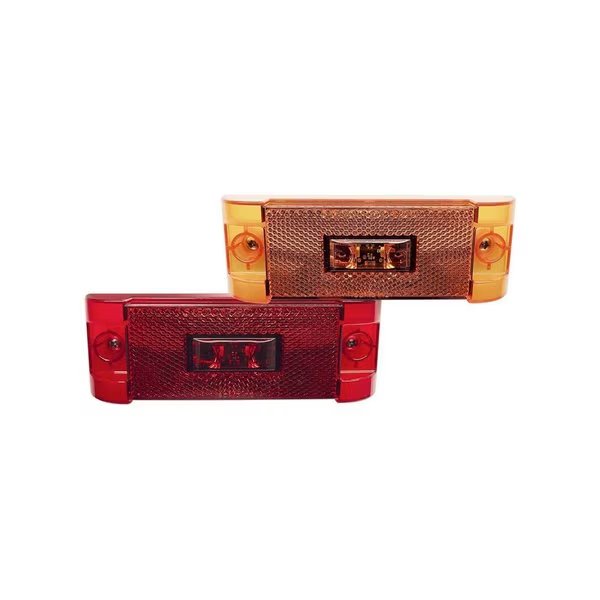 Red 2" X 6" Pc Sidemarker With Rflctr, Tecniq, Mfr#: TQ S22-RR00-1