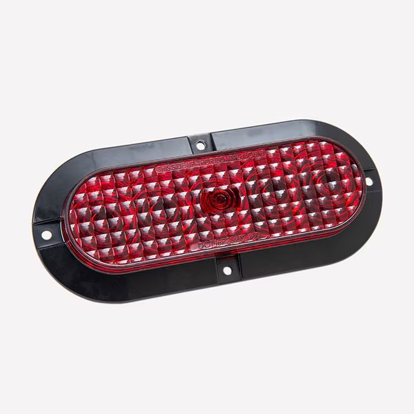 6" Oval Red Stt Horiz Srf Mnt Red Lens 3 Pole, Tecniq, Mfr#: TQ T61-RRHT-1