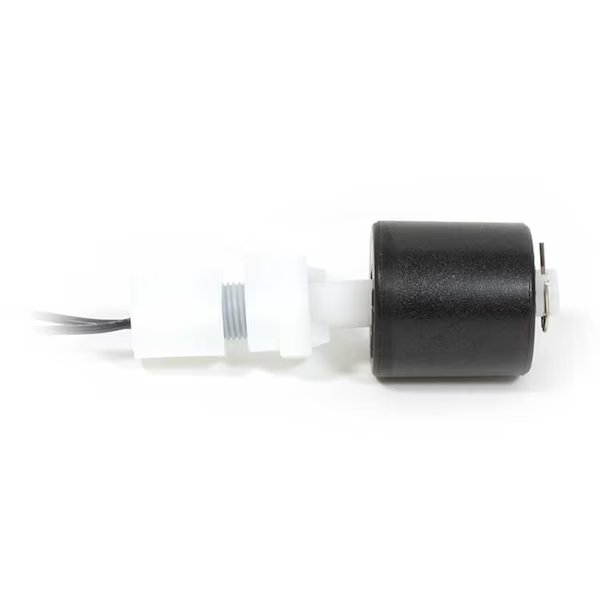 Miniature float switch, polyacetal stem, vertical Buna float, Apg, Mfr#: LFP-V-2A-1000