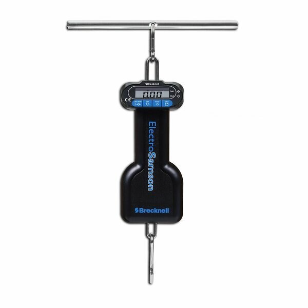 ElectroSamson, 55 lb x 1/2 oz / 25 x 0.02 kg Digital hand-held scale w/Hold - Tare functions, Brecknell, Mfr#: 816965007486
