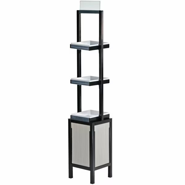 Slim Tower Retail Display with 3 Shelves, Azar Displays, Mfr#: 655000