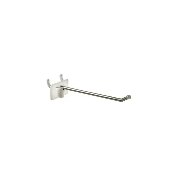 2-Piece 4" Metal Wire Hook Plastic Attached Back: 0.148" Dia., PK50, Azar Displays, Mfr#: 701204