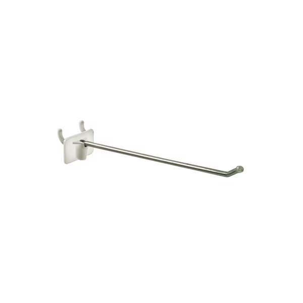 2-Piece 6" Metal Wire Hook Plastic Attached Back: 0.148" Dia., PK50, Azar Displays, Mfr#: 701206