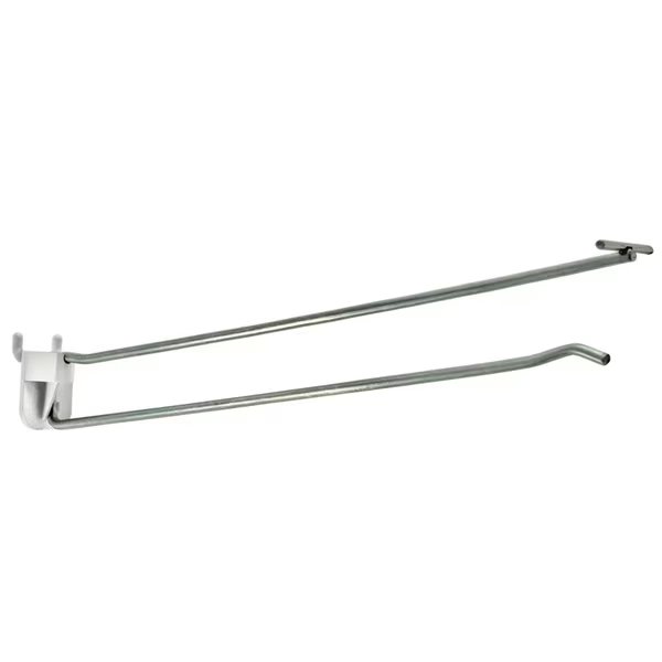 12" Metal Wire Flip Scan Plastic Quick Back Hook: 0.212" Dia., PK50, Azar Displays, Mfr#: 701242