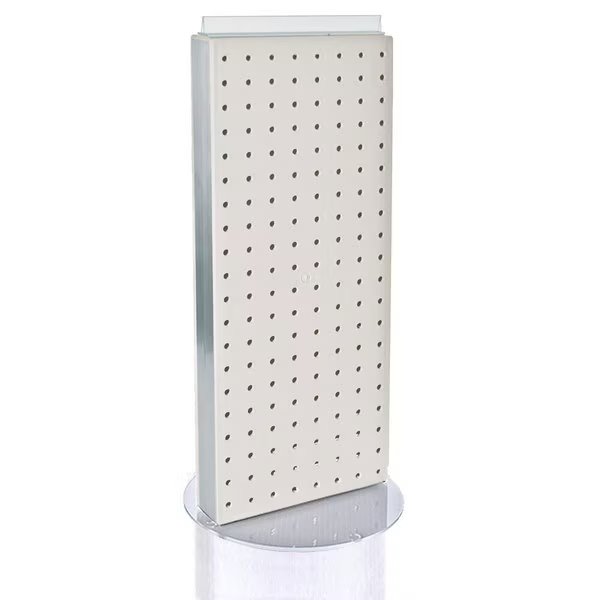 Non-Revolving 8"W x 20.75"H Pegboard Counter Display, Azar Displays, Mfr#: 700509-WHT