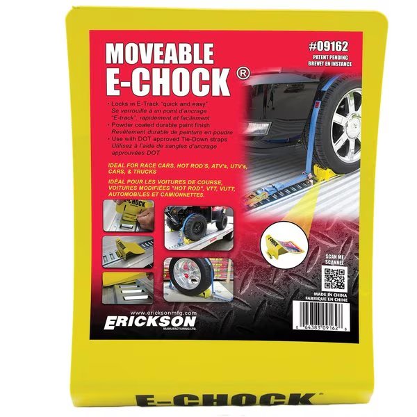E-Track Wheel Chock for Automobiles, Erickson, Mfr#: 09162