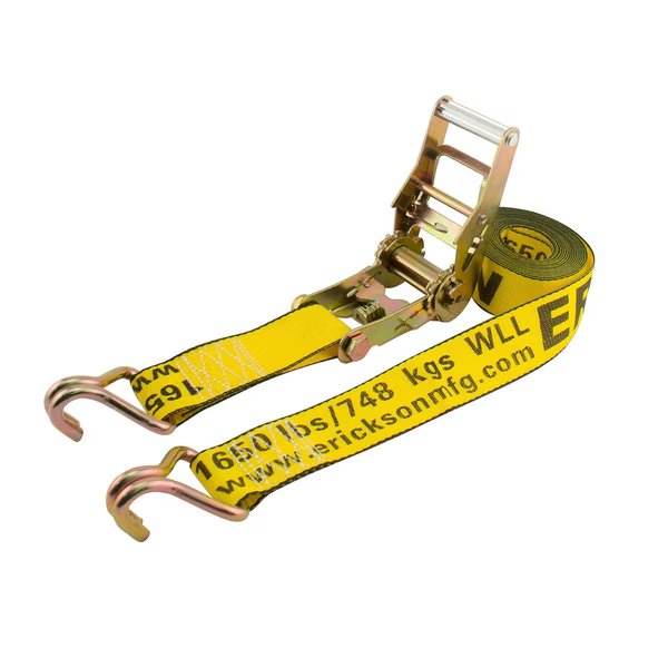 2"X25Ft 5000 lb Ratchet Strap Bulk Yellow, Erickson, Mfr#: 52400