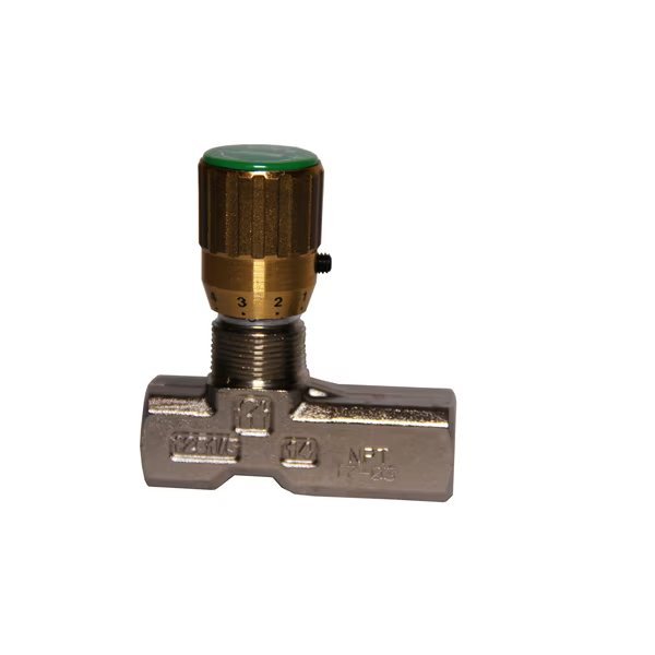 Flow Control Valve, Nickel Plated, 3000 PSI, 3/8 NPT Port, Stucchi, Mfr#: 450671