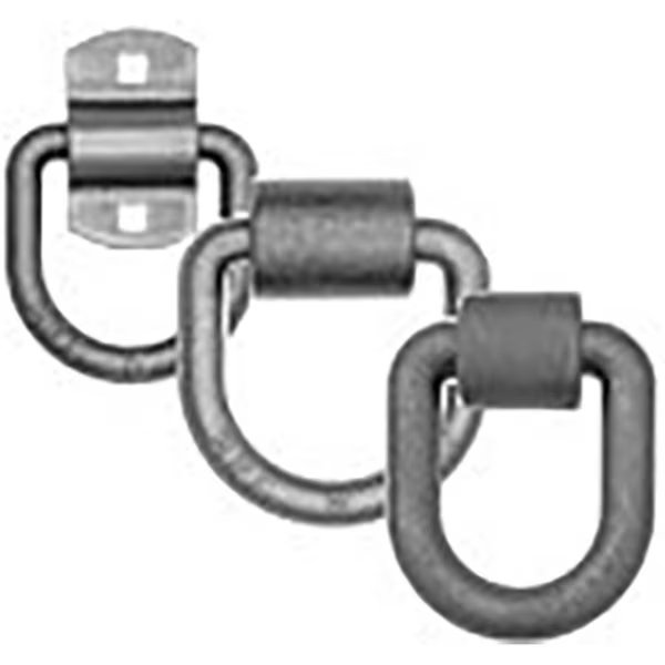 Weld-on 3/4 in. Forged D-Ring w/ bracket: 9,120 lbs. Working Load Limit, C-1045 Steel, Bailey, Mfr#: 322243