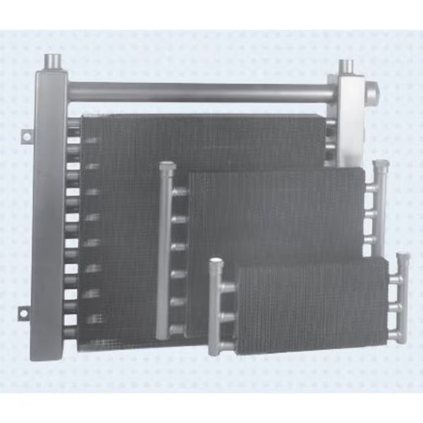 Oil Coolers DH Series: 6-50 GPM, 25 L x 24 W x 1.5 Depth, 1 NPT Ports, Thermal Transfer, Mfr#: 258023