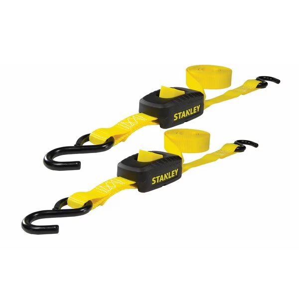 Cam Buckle 1 X 10' X 1,200# Ratchet Strap/ 2 Pk, 2PK, Stanley, Mfr#: S2001