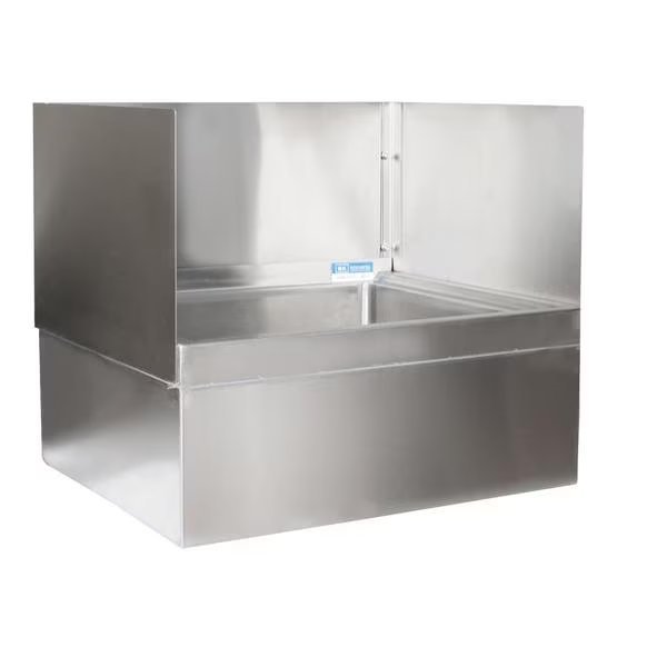 3-Sided Stainless Steel Backsplash 1620 For BKms-2424, 18 GA T-304, Bk Resources, Mfr#: MS-1620-SS3