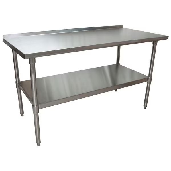 Work Table Stainless Steel Undershelf, Plastic feet 1.5" Riser 60"x24", Bk Resources, Mfr#: SVTR-6024