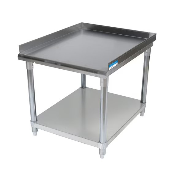 Stainless steel Equipment Stand W/Undershelf, 3 Sided 2"Riser 24X30, Bk Resources, Mfr#: SVET-2430
